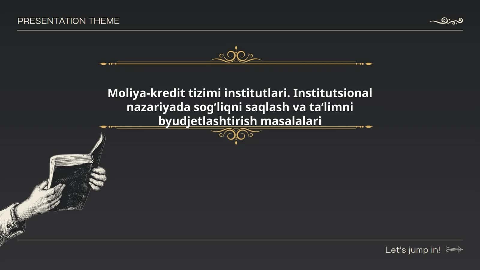 Moliya-kredit tizimi institutlari. Institutsional nazariyada sog’liqni saqlash va ta’limni byudjetlashtirish masalalari