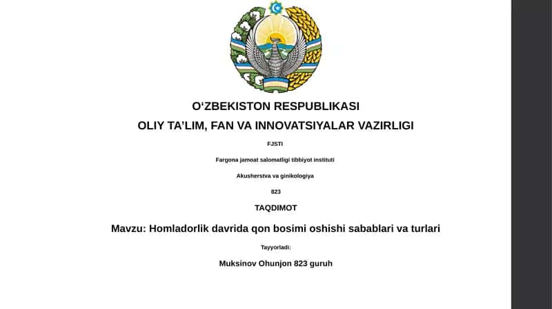 Homladorlik davrida qon bosimi oshishi sabablari va turlari