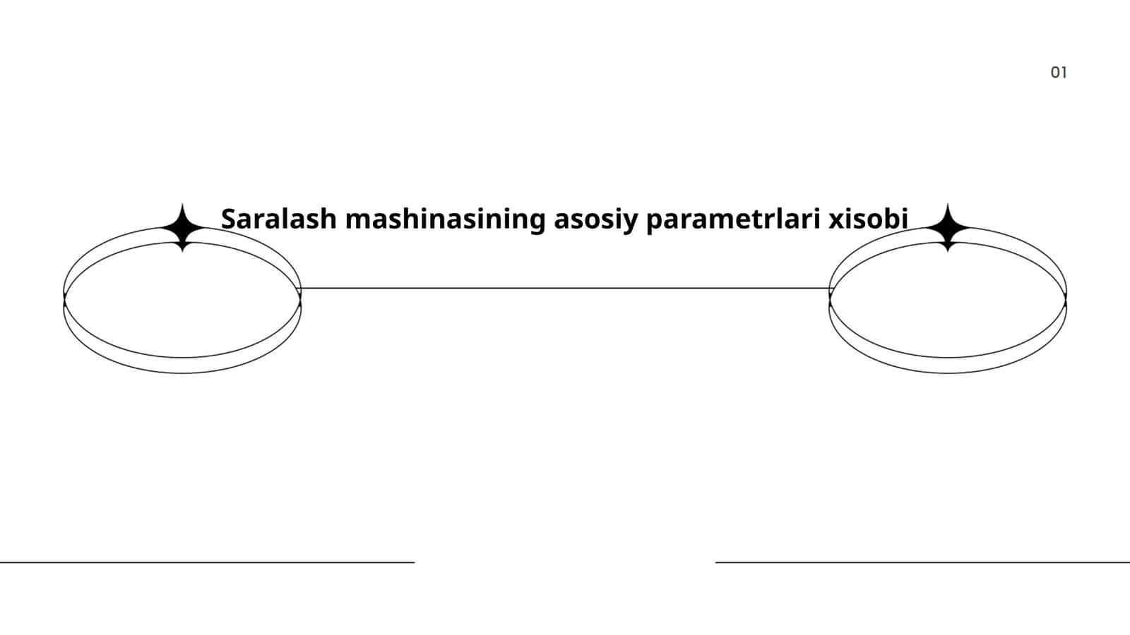 Saralash mashinasining asosiy parametrlari xisobi