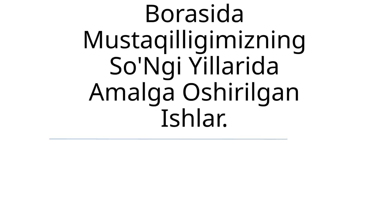 O'Zbekistonda Inson Huquqlari Taminlanishi Borasida Mustaqilligimizning So'Ngi Yillarida Amalga Oshirilgan Ishlar