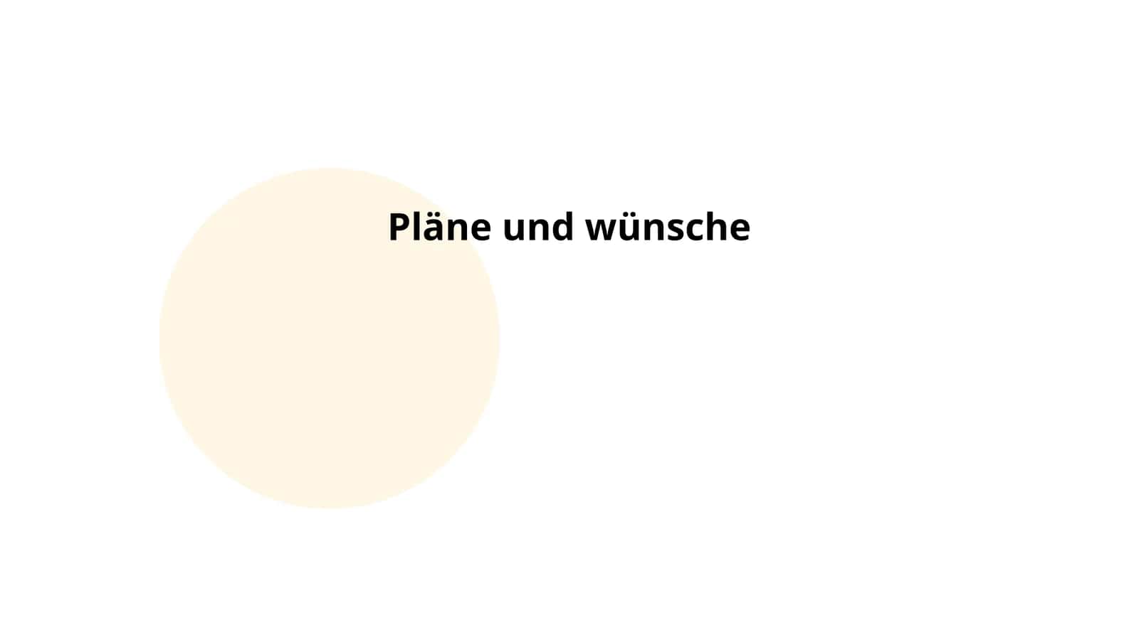 Pläne und wünsche