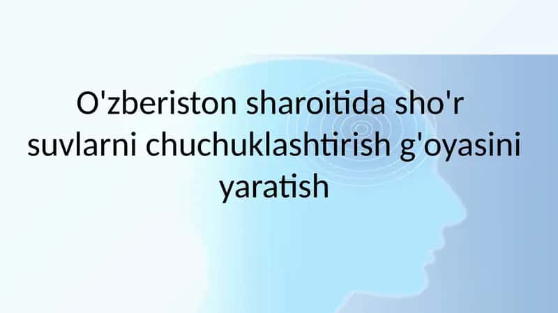 O'zberistonsharoitidasho'r suvlar