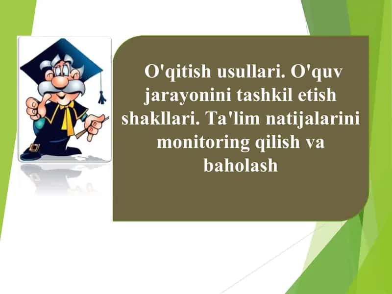 O'qitishi usullari va metodlari