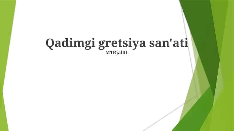 Qadimgi gretsiya san'ati