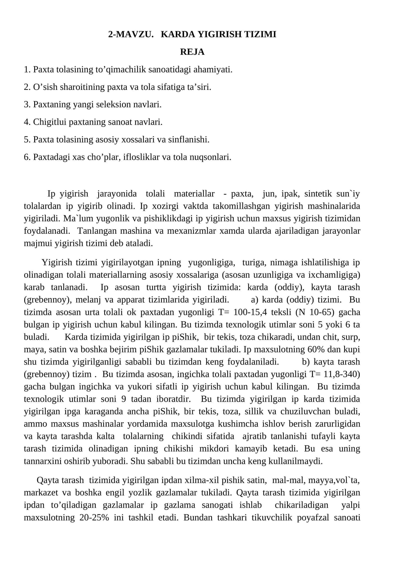 KARDA YIGIRISH TIZIMI