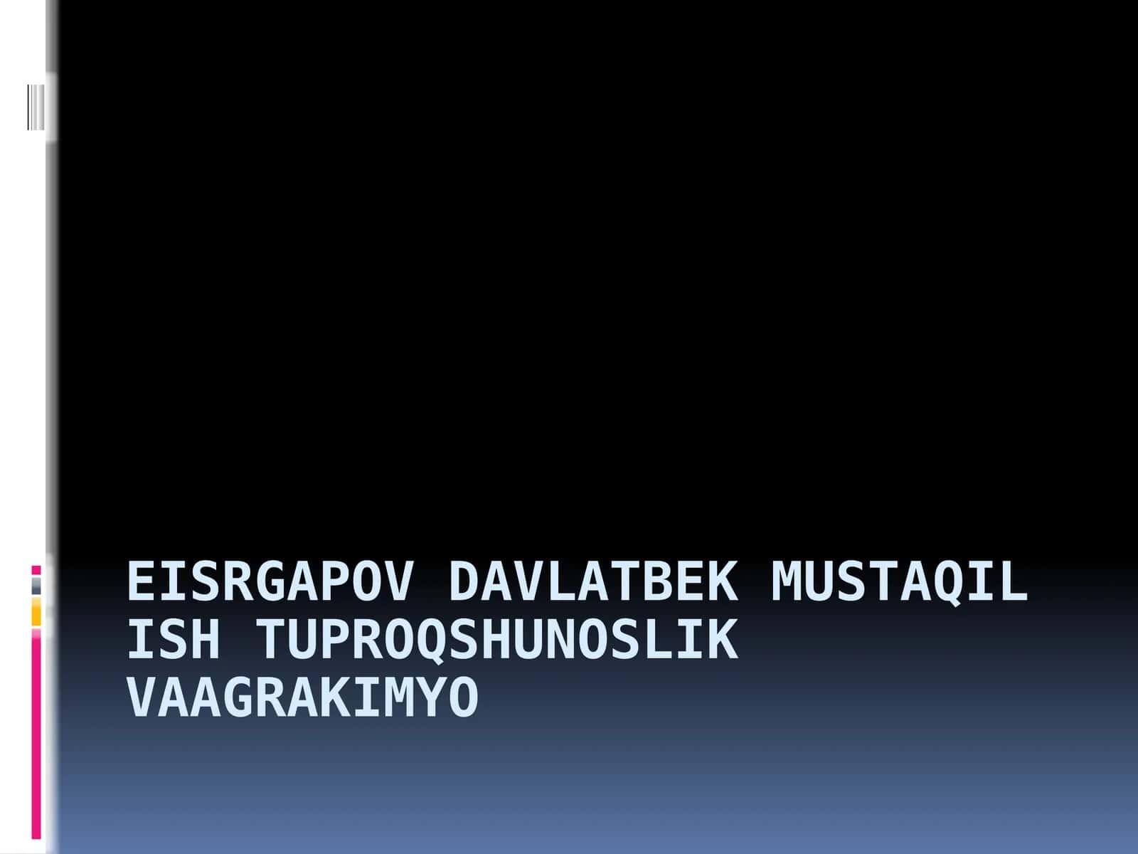 HOZIRGI KUNDA TUPROQ UNUMDORLIGINI OSHIRISHNING ZAMONAVIY USULLARI