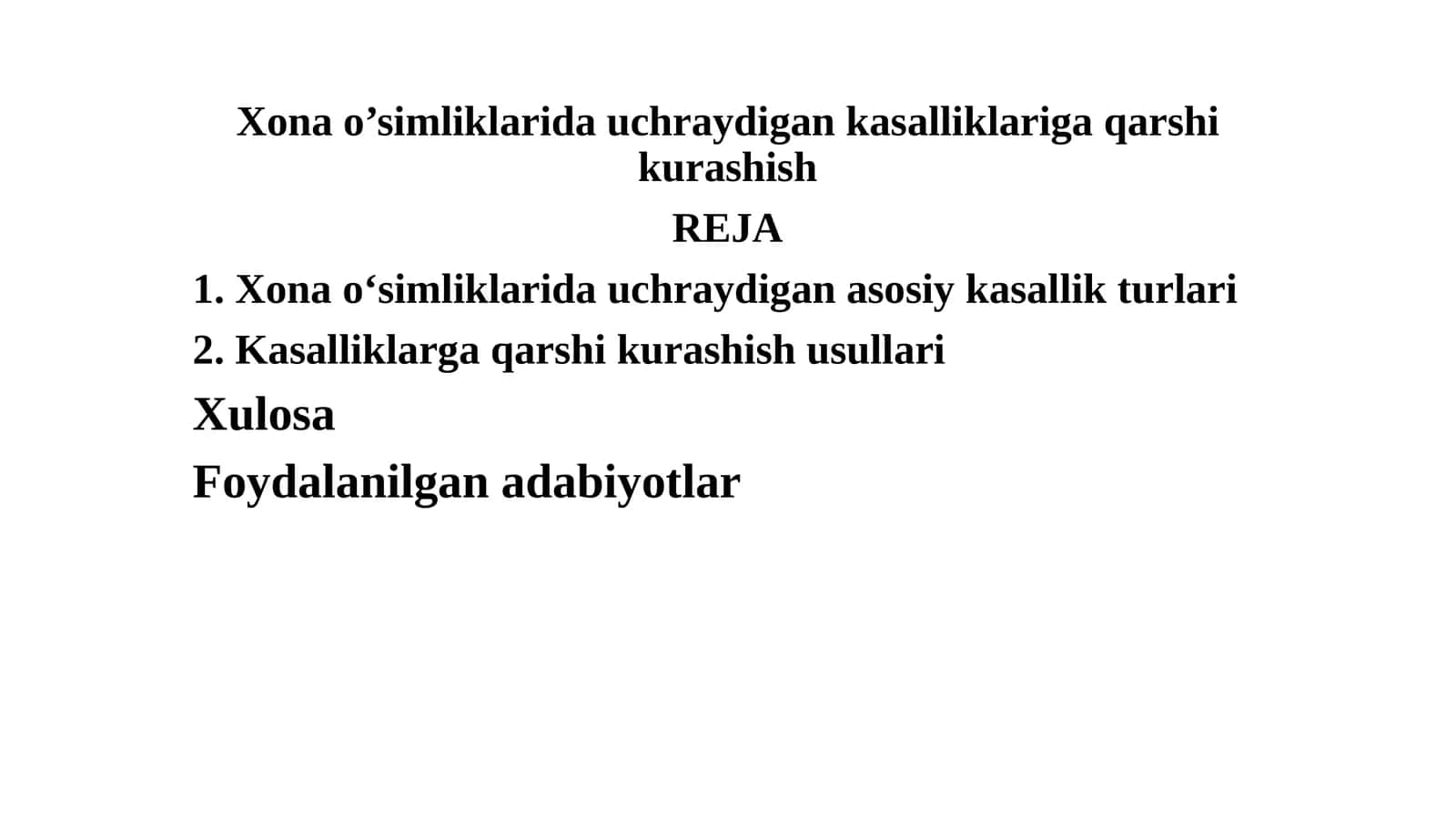 Xonao’simliklaridauchraydigankasalliklarigaqarshikurashish
