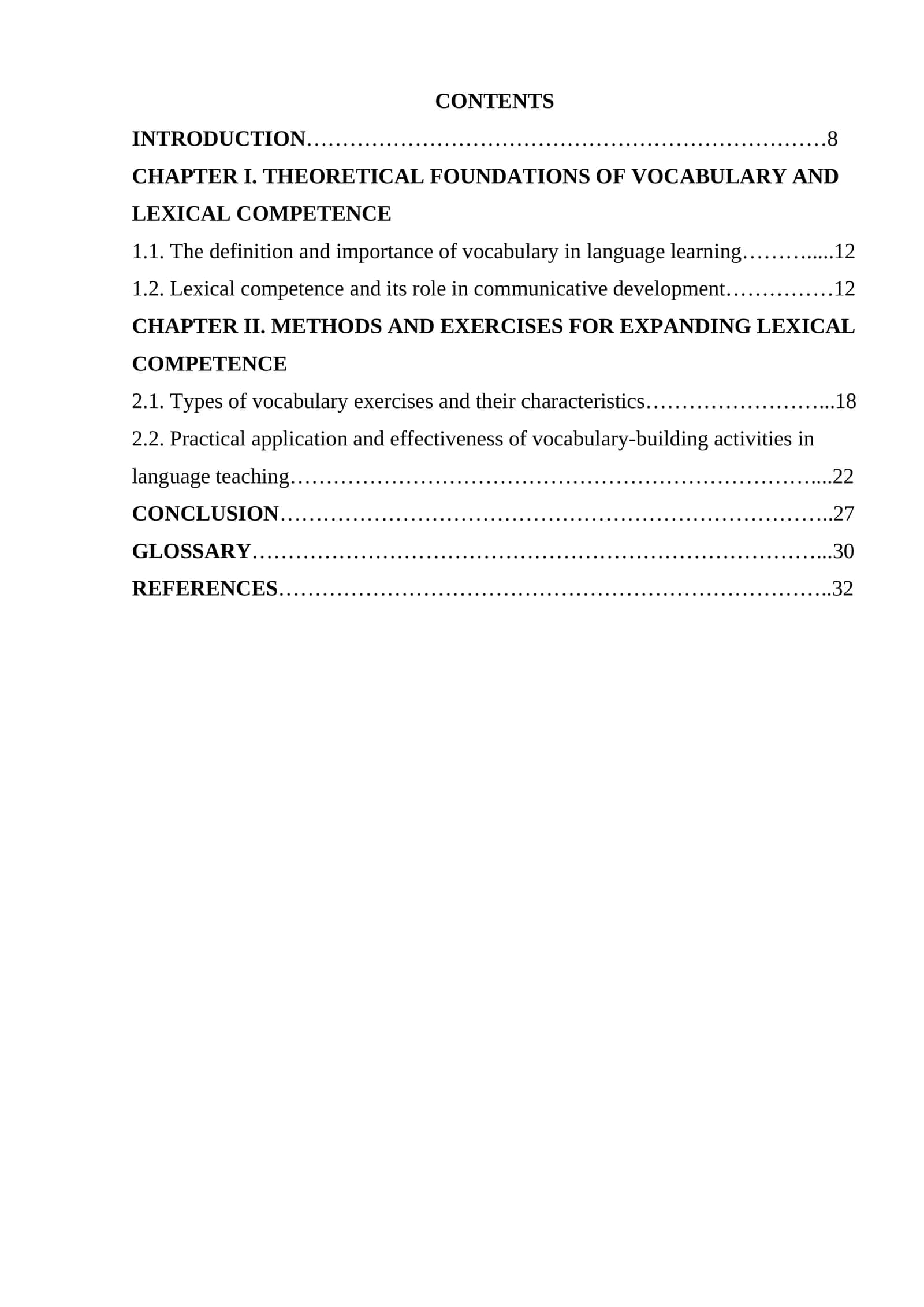 The role of vocabulary exercises in expanding lexical competence