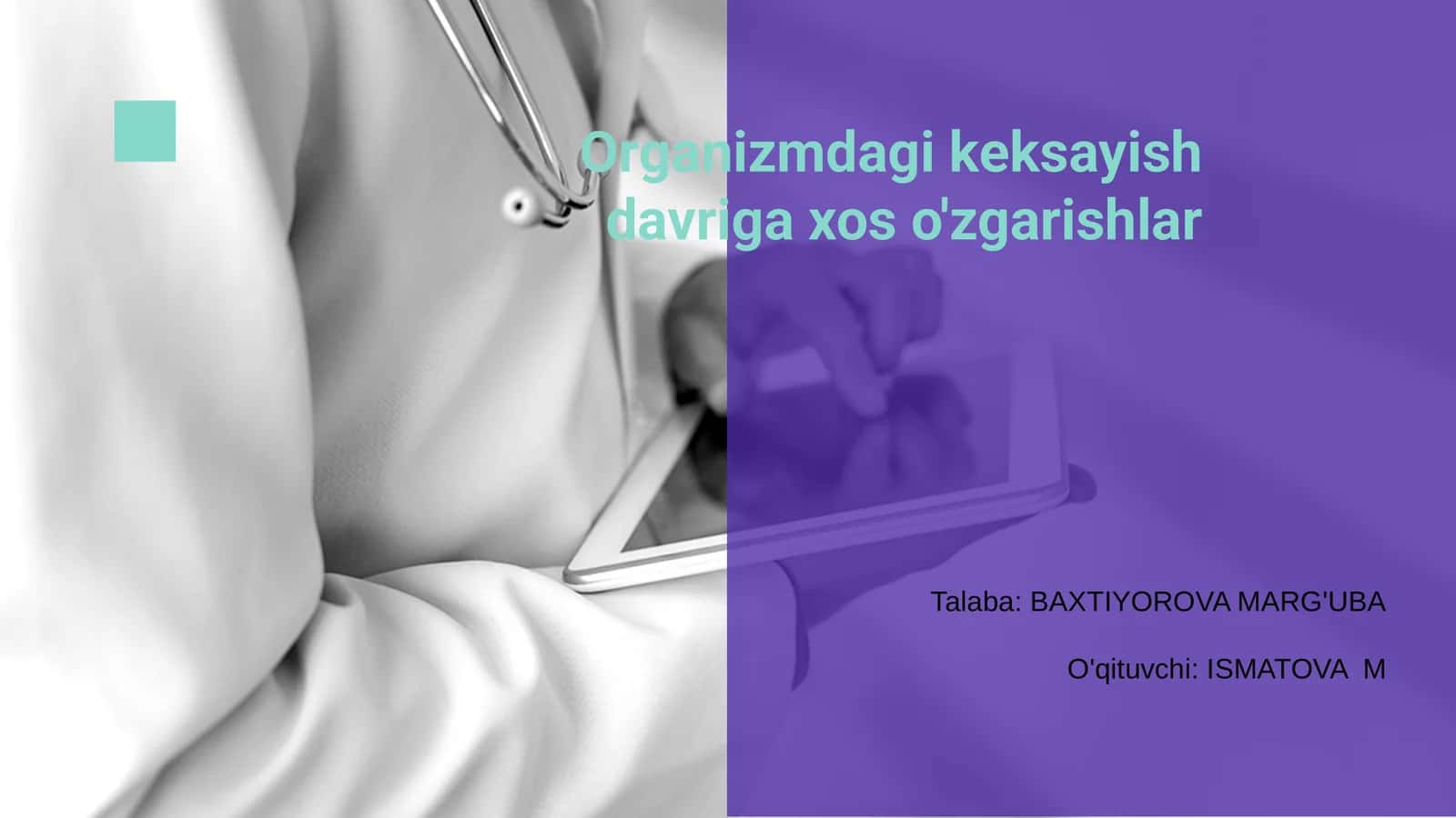 Keksayish jarayonining bosqichlari