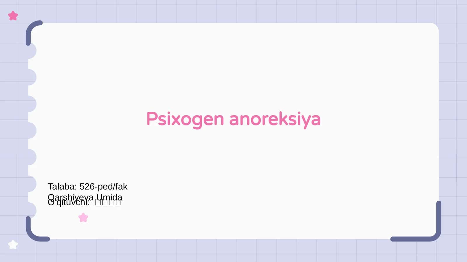 Psixogen anoreksiya