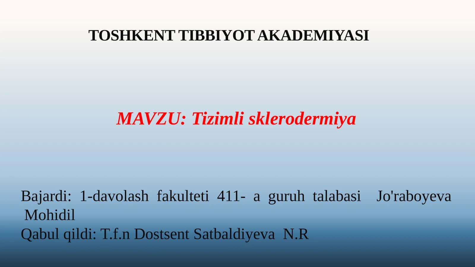 Tizimli sklerodermiya