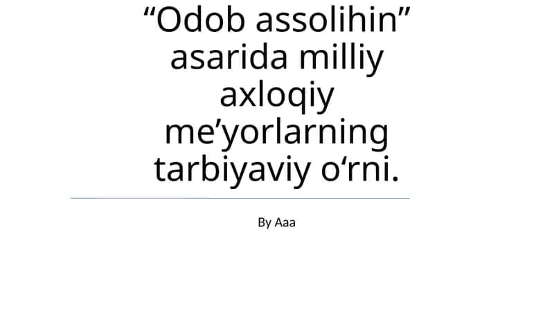 "Odob Assolihin"