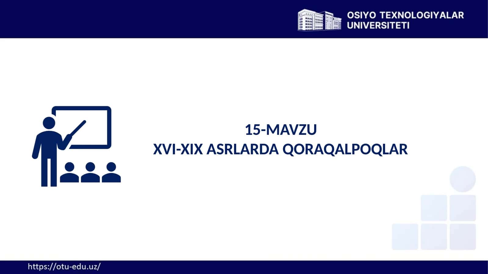 XVI-XIX ASRLARDA QORAQALPOQLAR