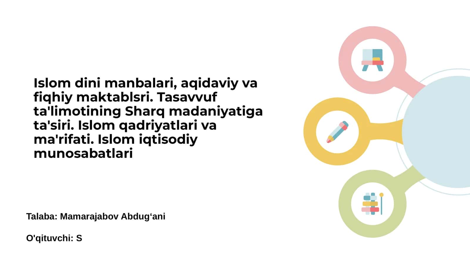 Islom dini asosiy manbalari