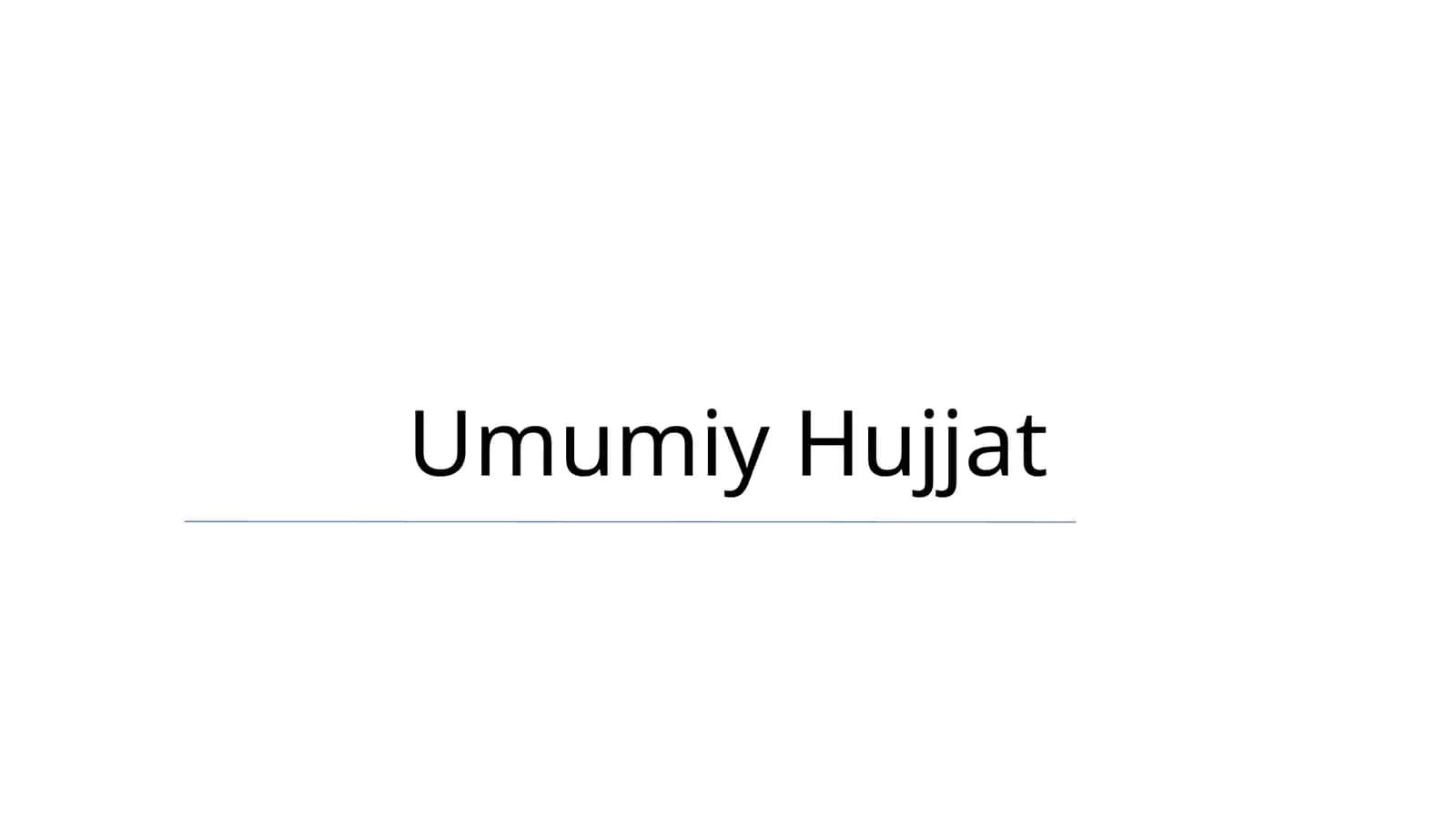 Umumiy Hujjat