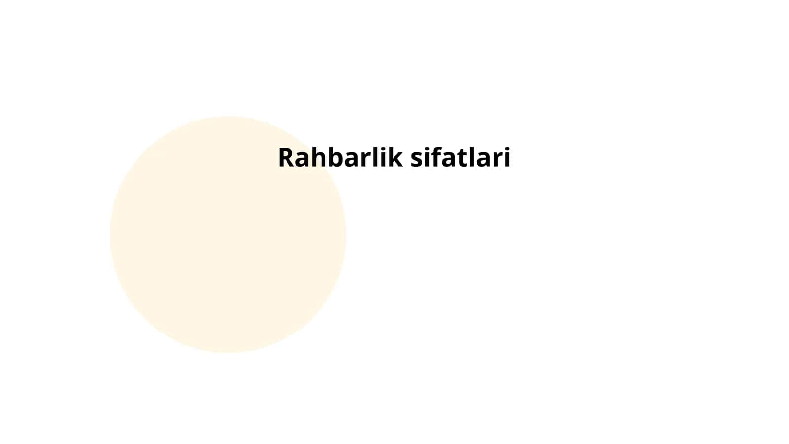 Rahbarlik sifatlari