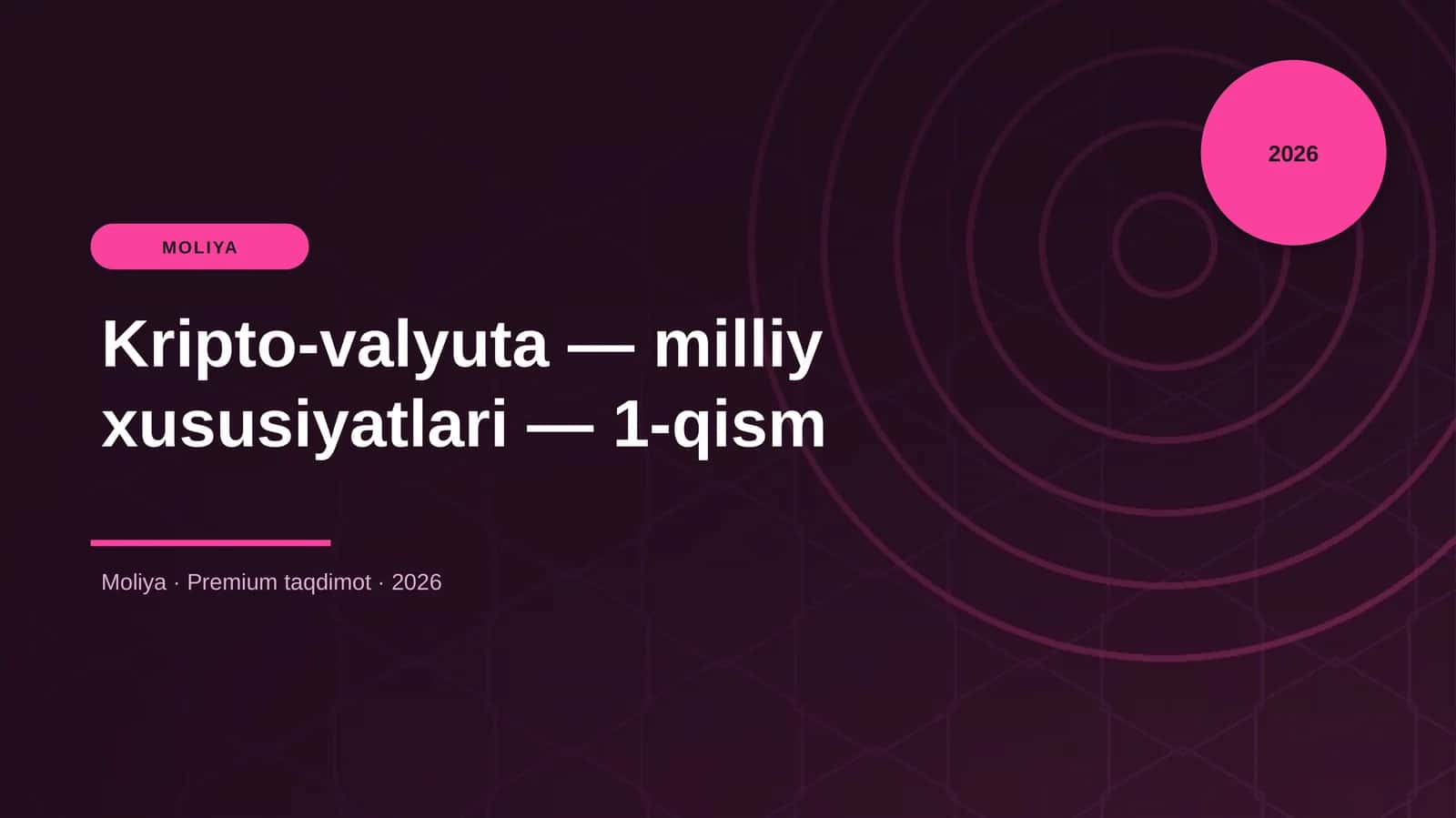 Kripto-valyuta — milliy xususiyatlari — 1-qism