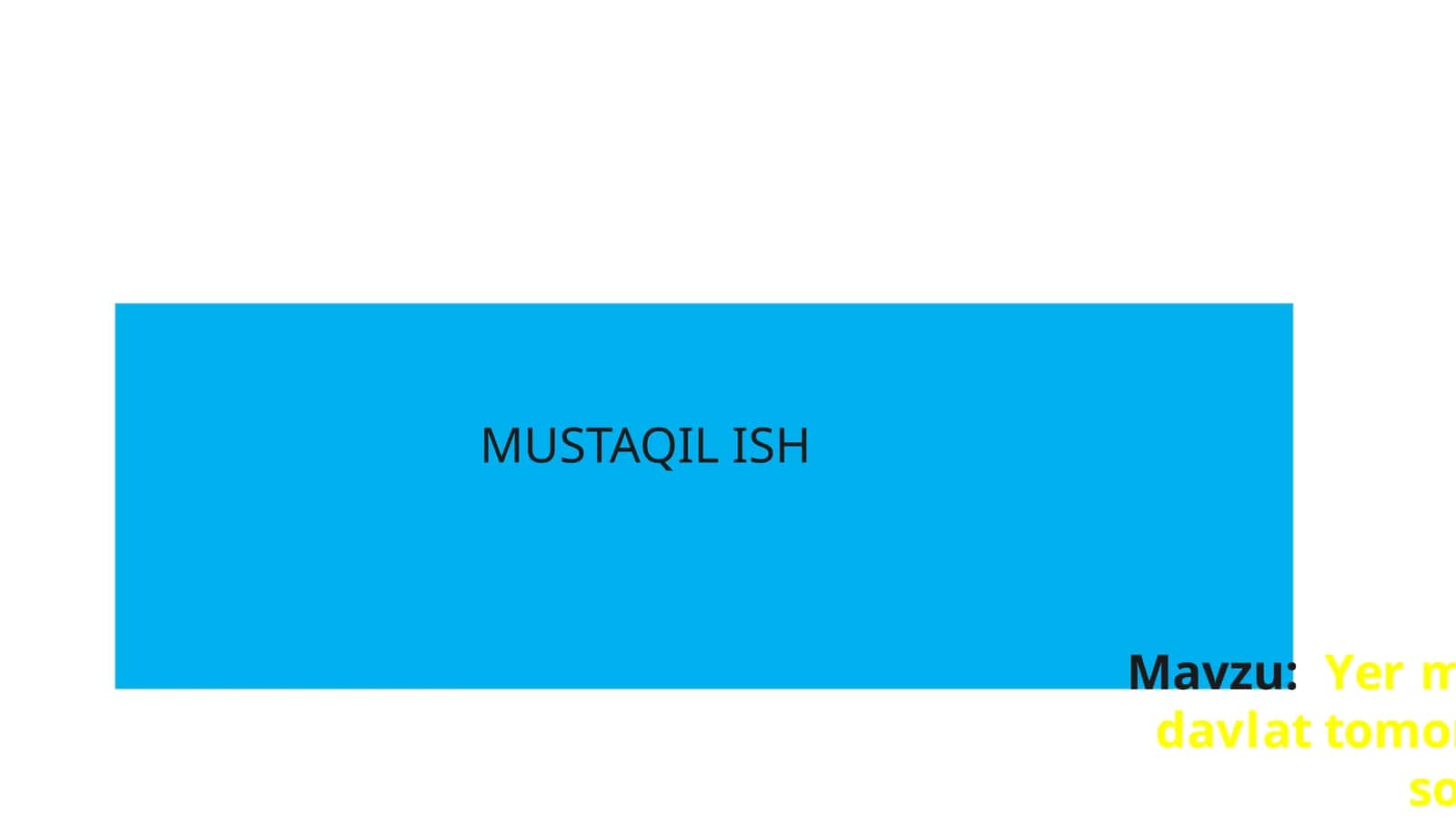 Yer munosabatlarini davlat tomonidan tartibga solish