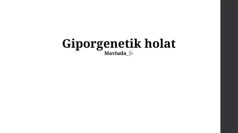 Epigenetik holat