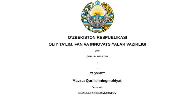 Qurilishningmohiyati