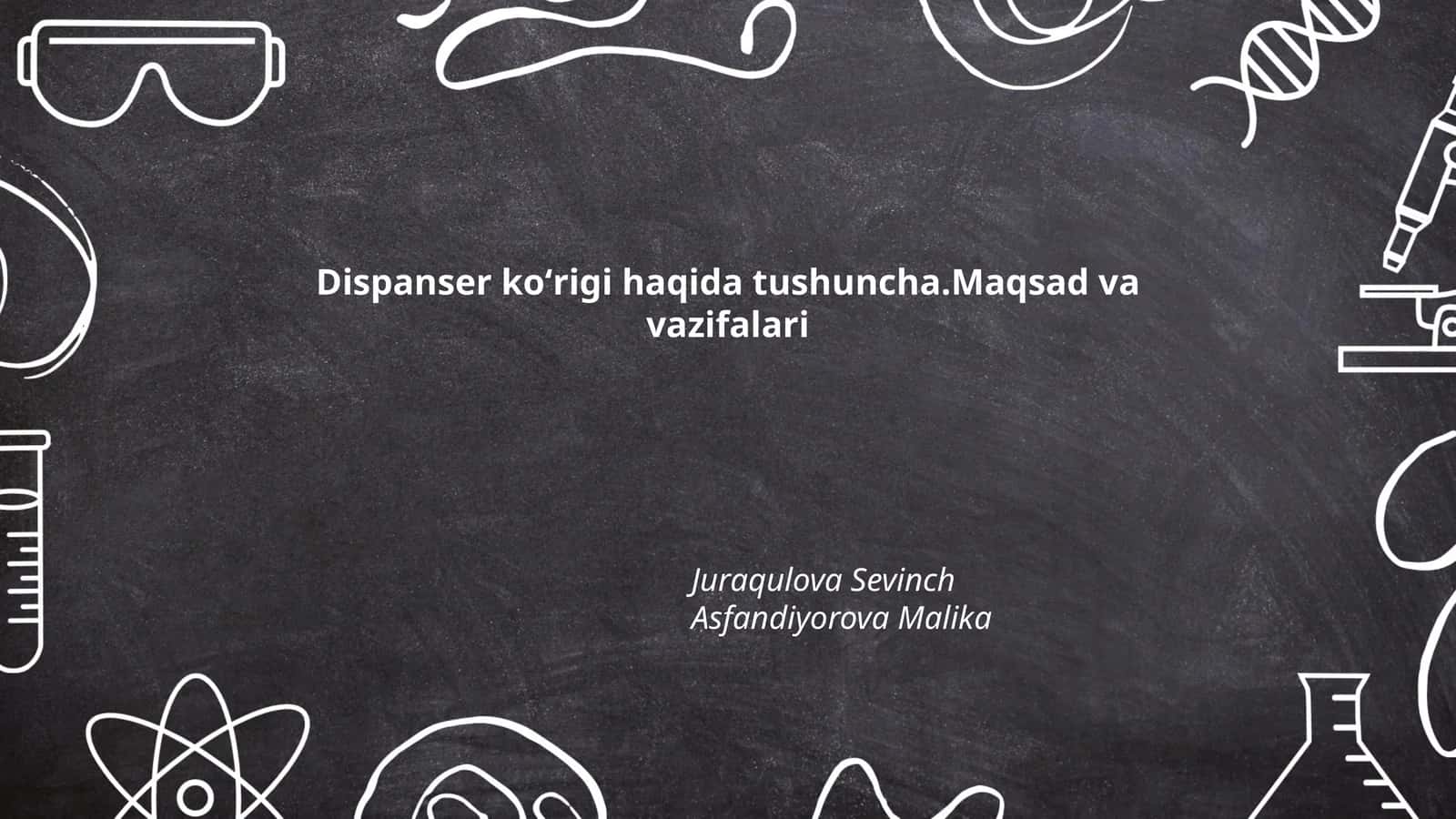 Dispanser koʻrigi haqida tushuncha