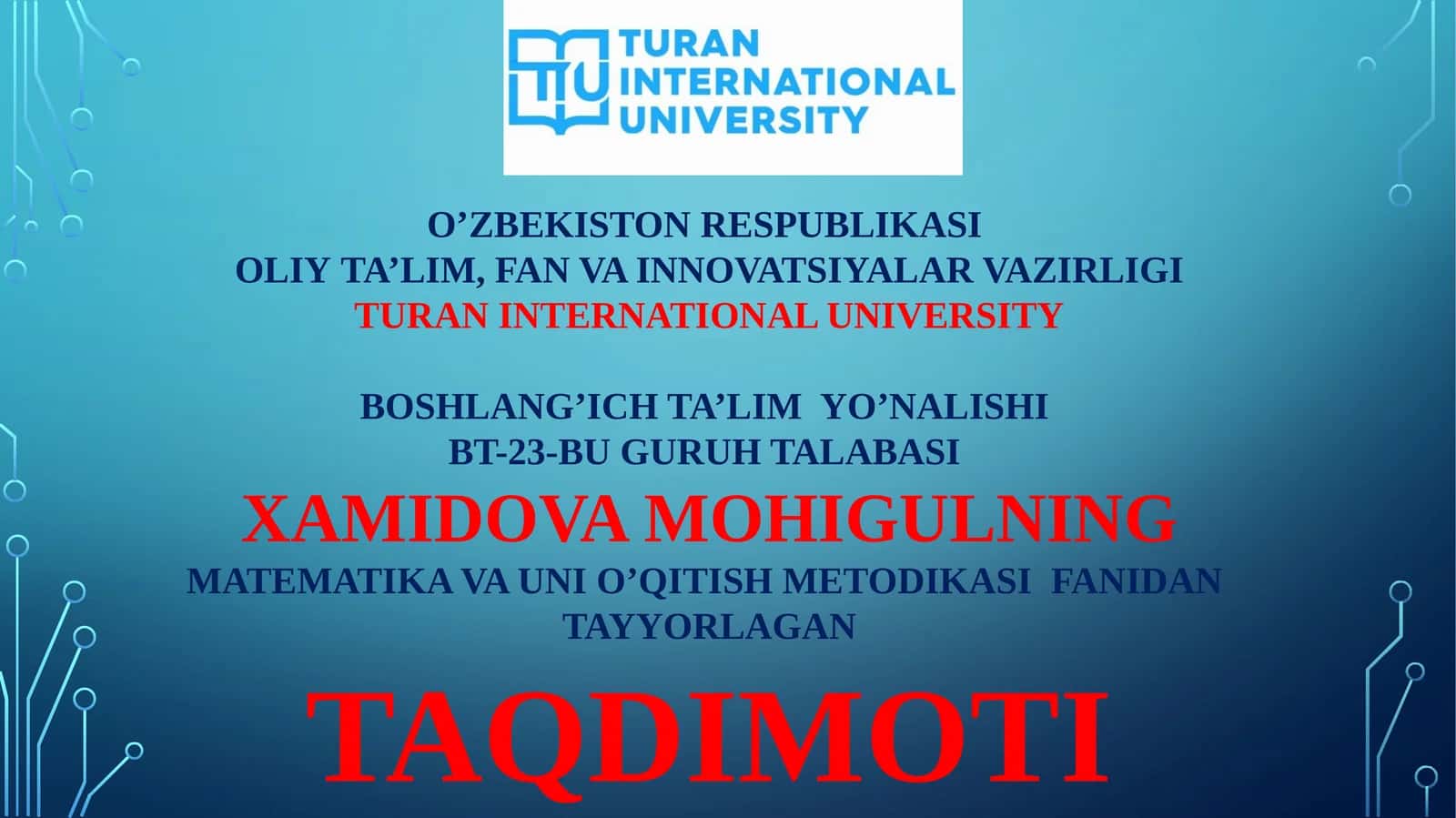 Miqdorlar orasidagi bog'lanish turlari va ularga oid misollar