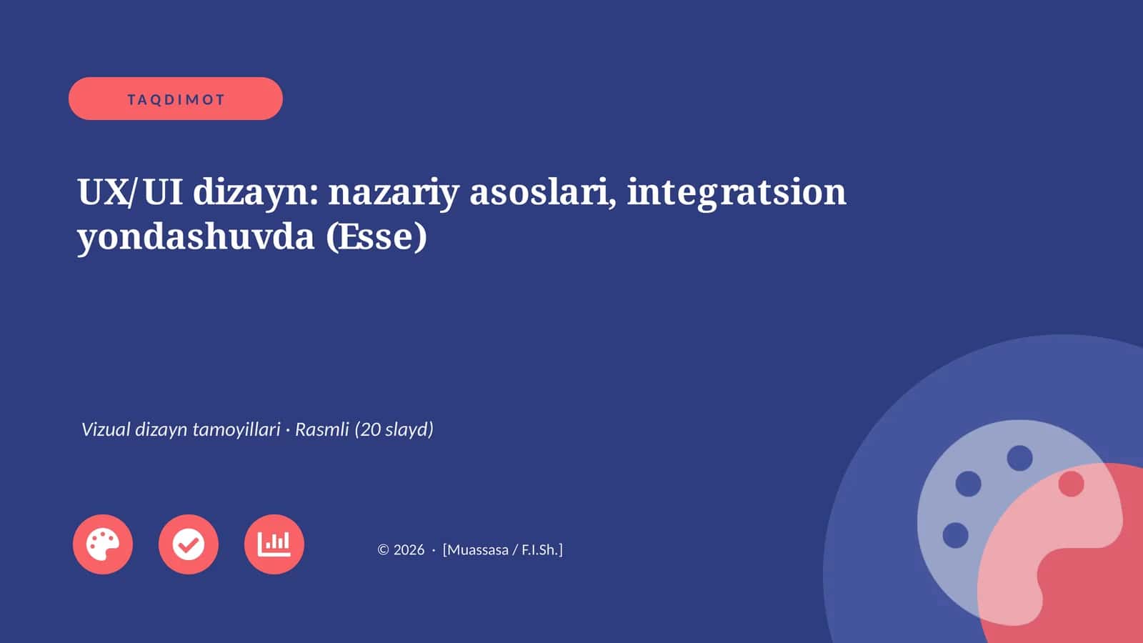 UX/UI dizayn: nazariy asoslari, integratsion yondashuvda (Esse)