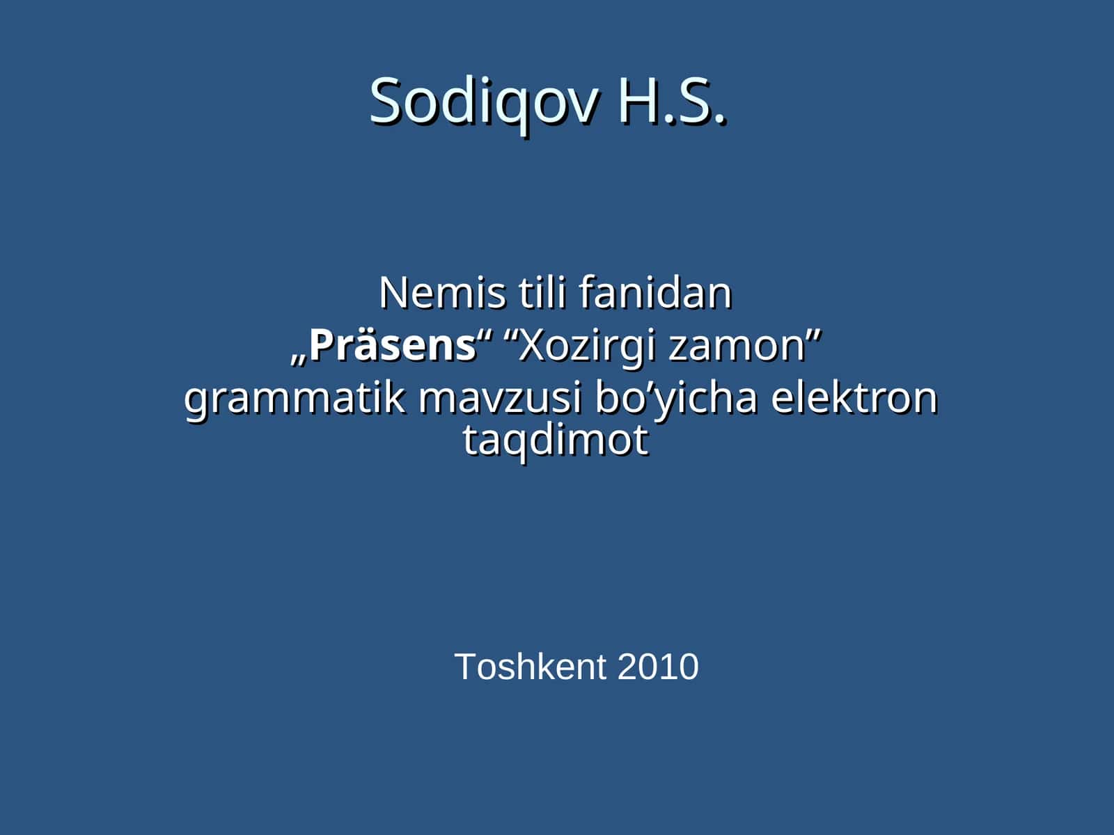 "Das Präsens"