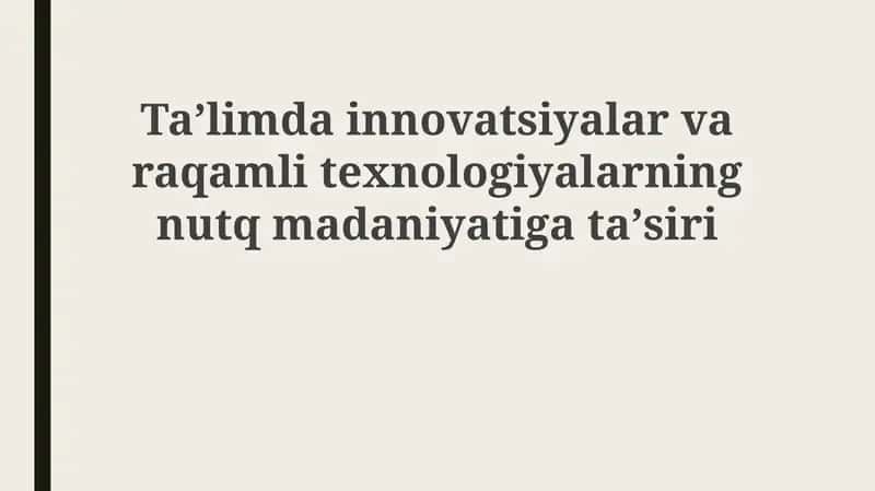 Raqamli inqilob va nutq madaniyati