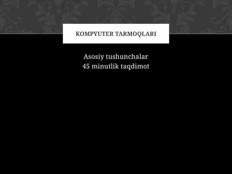 Kompyuter tarmoqlari