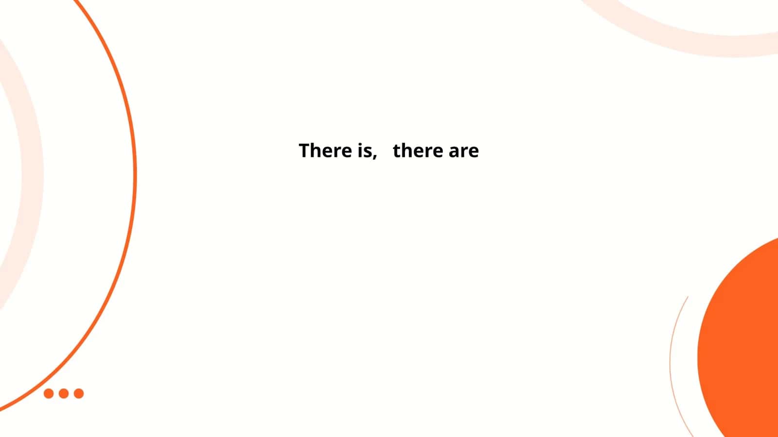 There is vs. There are