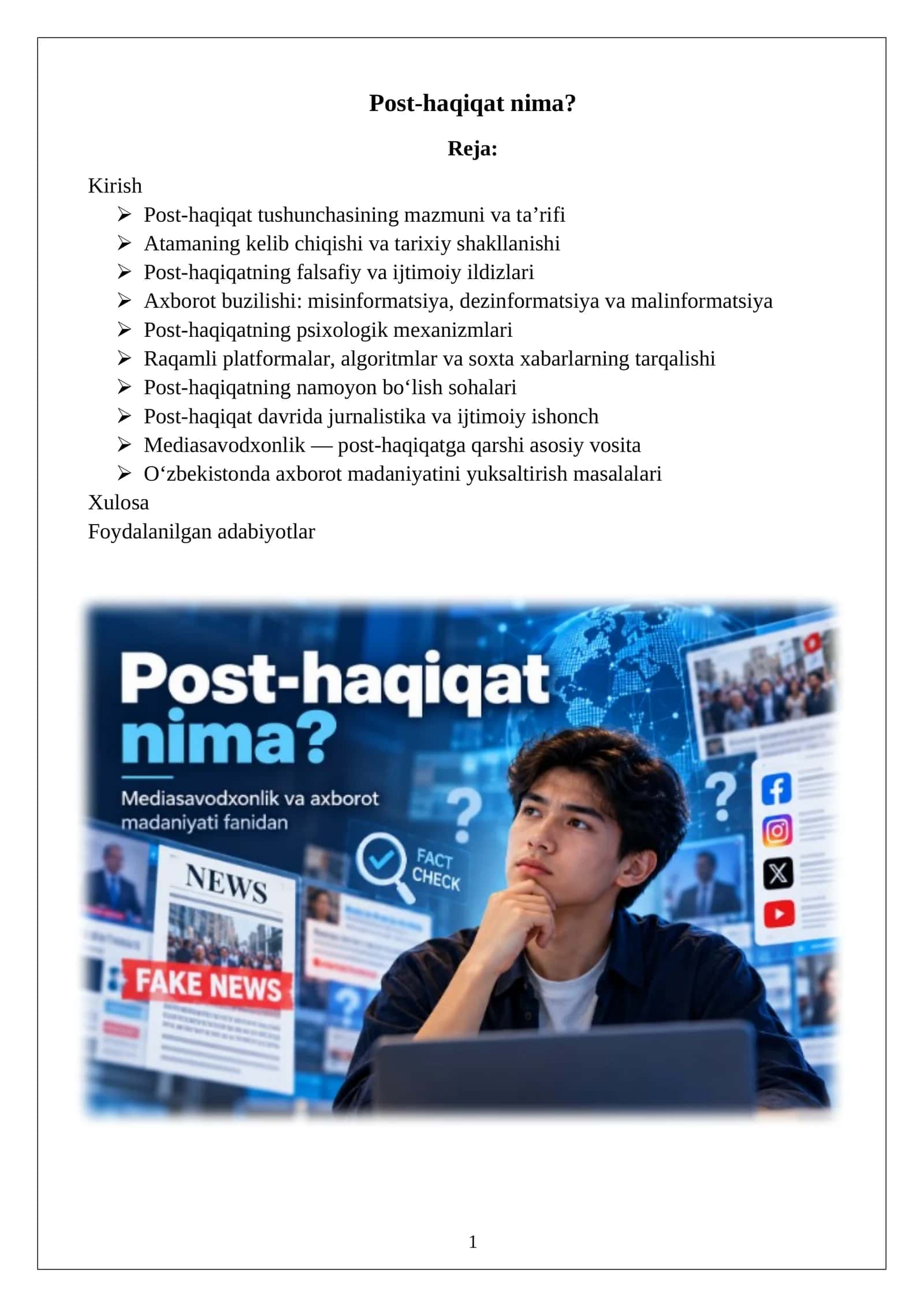 Post-haqiqat nima?