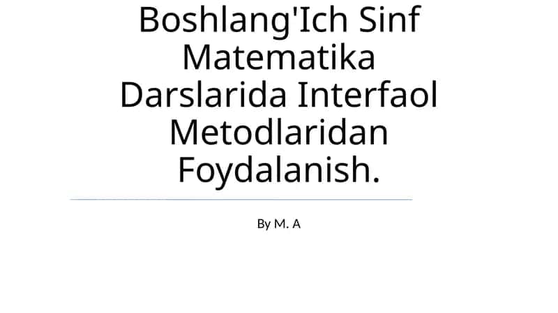 Didaktik o'yin usuli: tushunchasi va foydalari