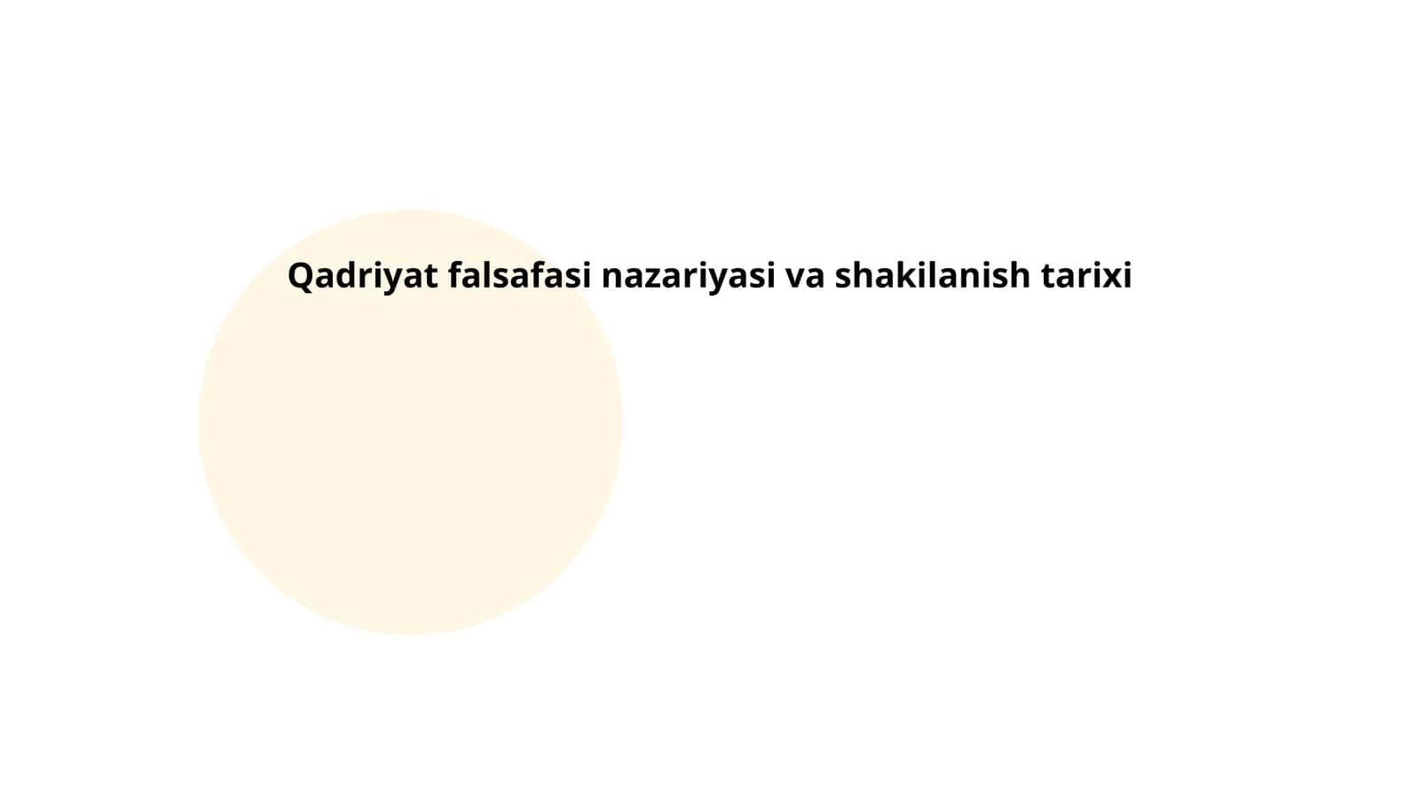 Qadriyat falsafasi nazariyasi va shakilanish tarixi