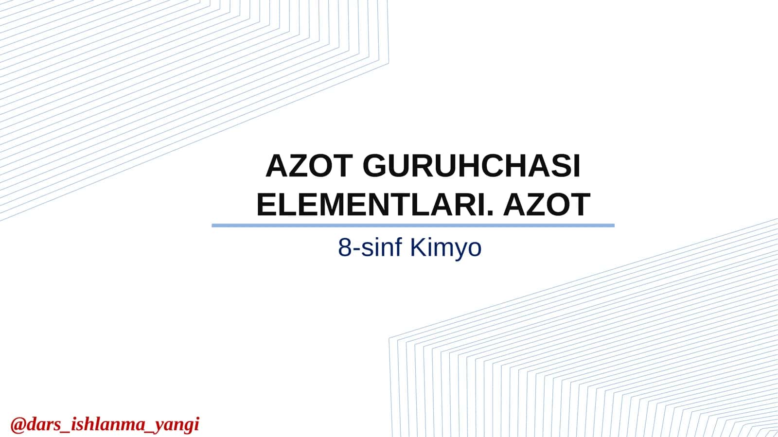 Azot guruhchasi elementlari