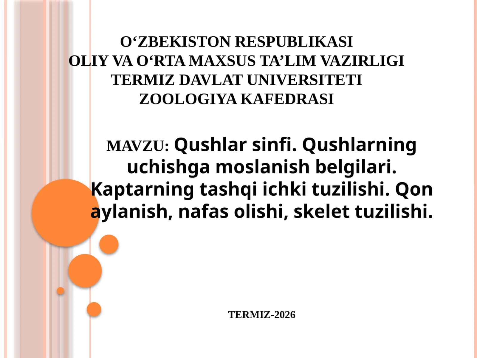 Qushlarsinfi.Qushlarninguchishgamoslanishbelgilari.Kaptarningtashqiichkituzilishi.Qonaylanish,nafasolishi,skelettuzilishi