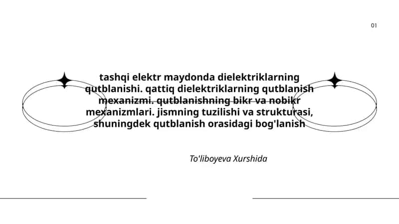 qattiq dielektriklarning qutblanish mexanizmi