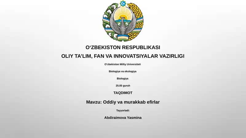 Oddiy va murakkab efirlar