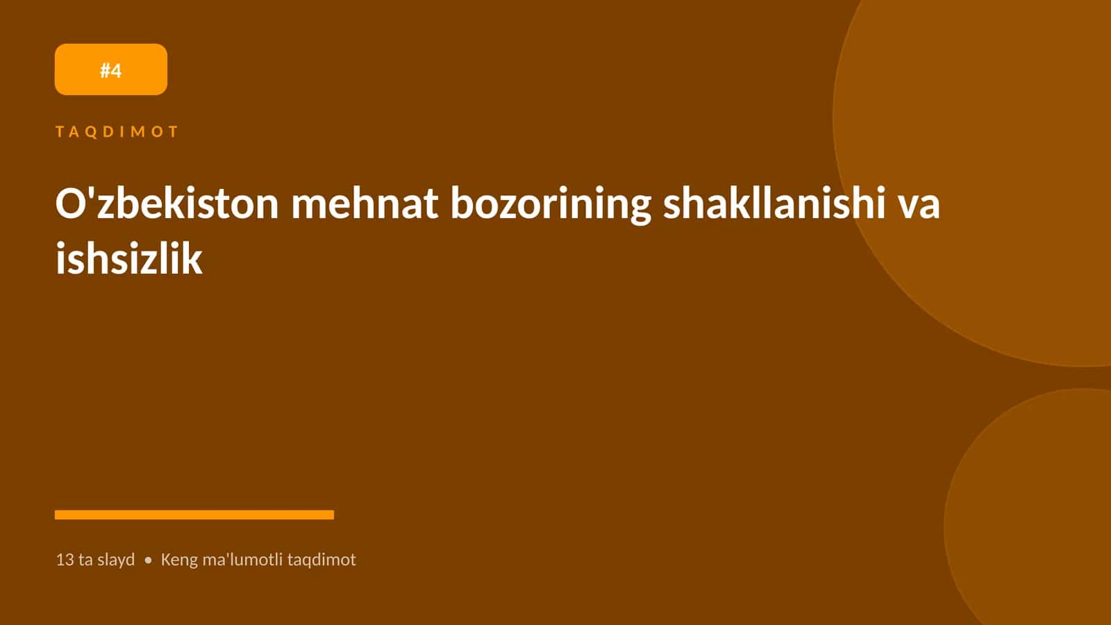 O'zbekiston mehnat bozorining shakllanishi va ishsizlik