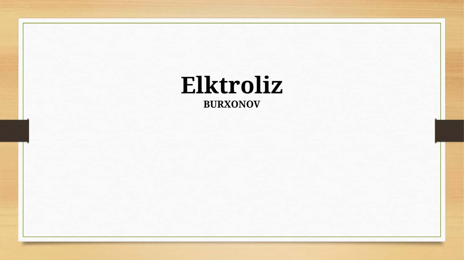 Elektroliz