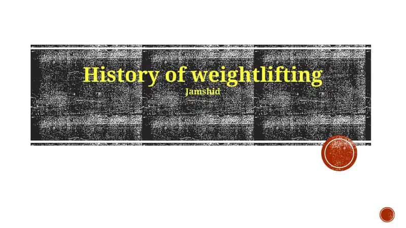 History of weightlifting