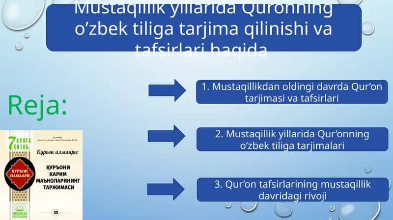 Qur'onning o‘zbek tiliga tarjima qilinishi va tafsirlari