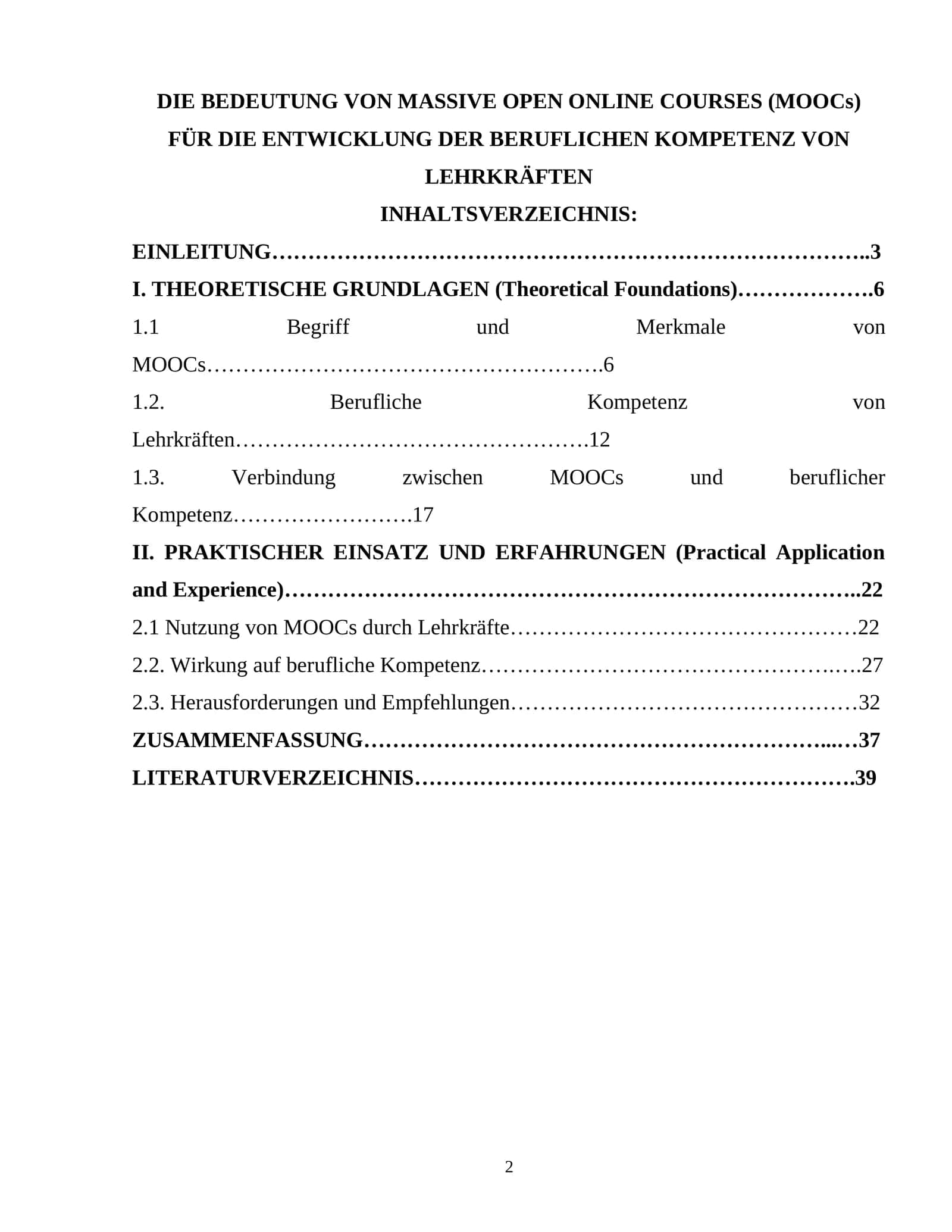 MASSIVE OPEN ONLINE COURSES (MOOCs) FÜR DIE ENTWICKLUNG DER BERUFLICHEN KOMPETENZ VON LEHRKRÄFTEN