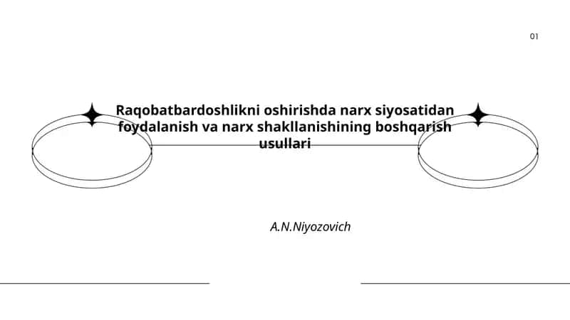 Raqobatbardoshlikni oshirishda narx siyosatidan foydalanish va narx shakllanishining boshqarish usullari