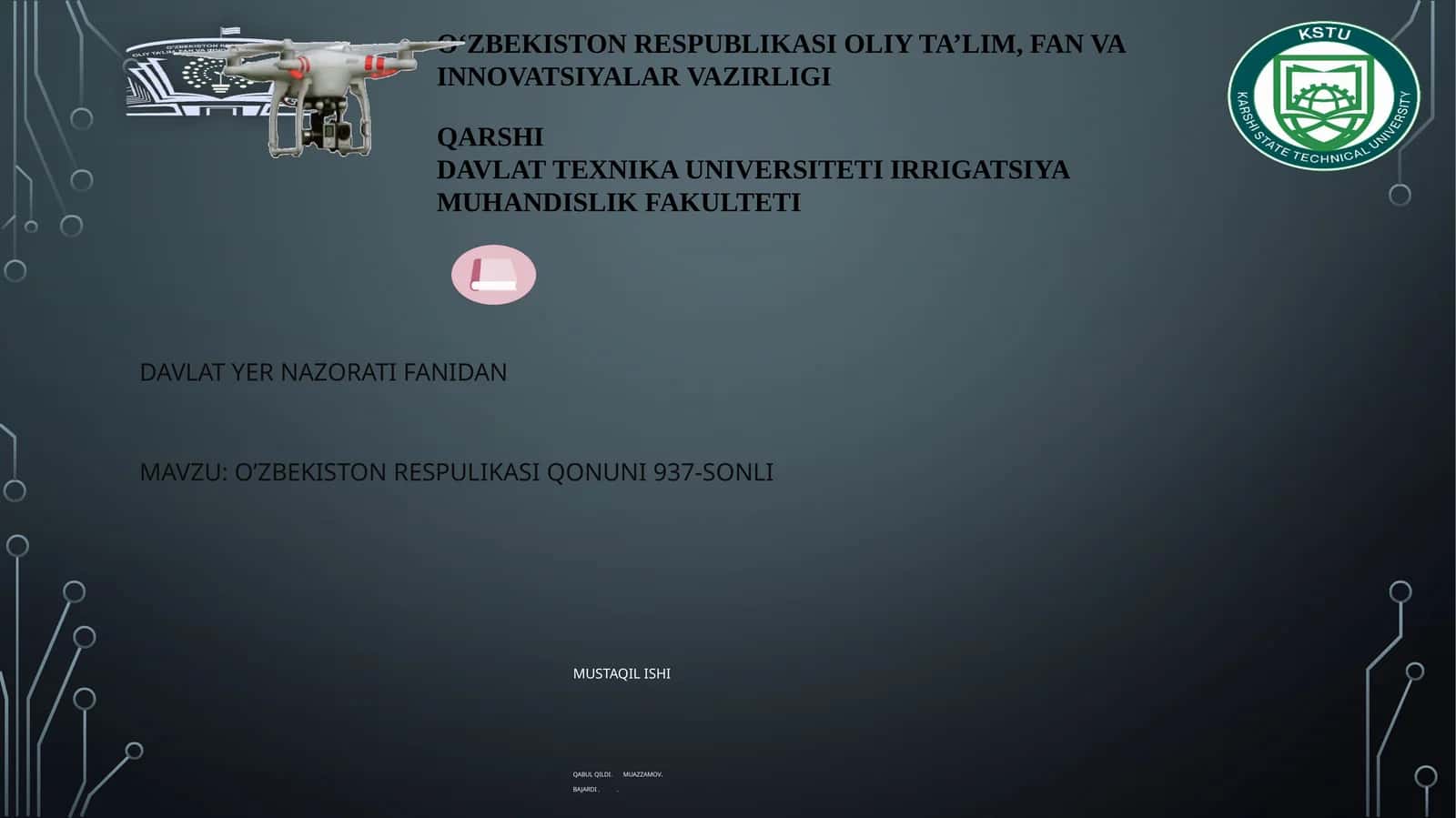 O‘ZBEKISTON RESPULIKASI QONUNI 937-SONLI