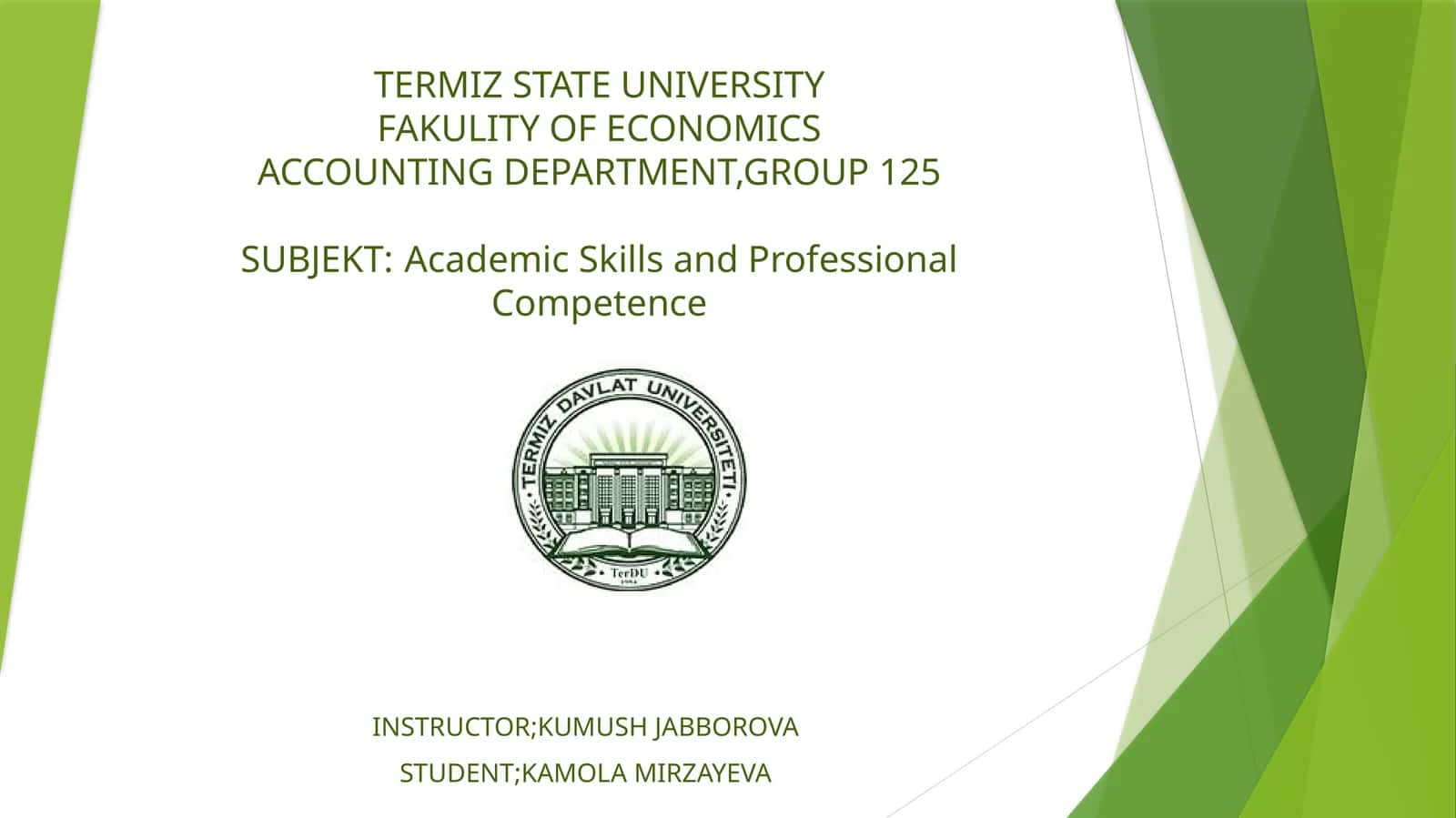 Academic Skills and Professional Competence