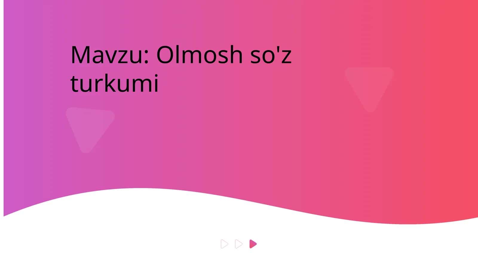 Olmosh so'z turkumi