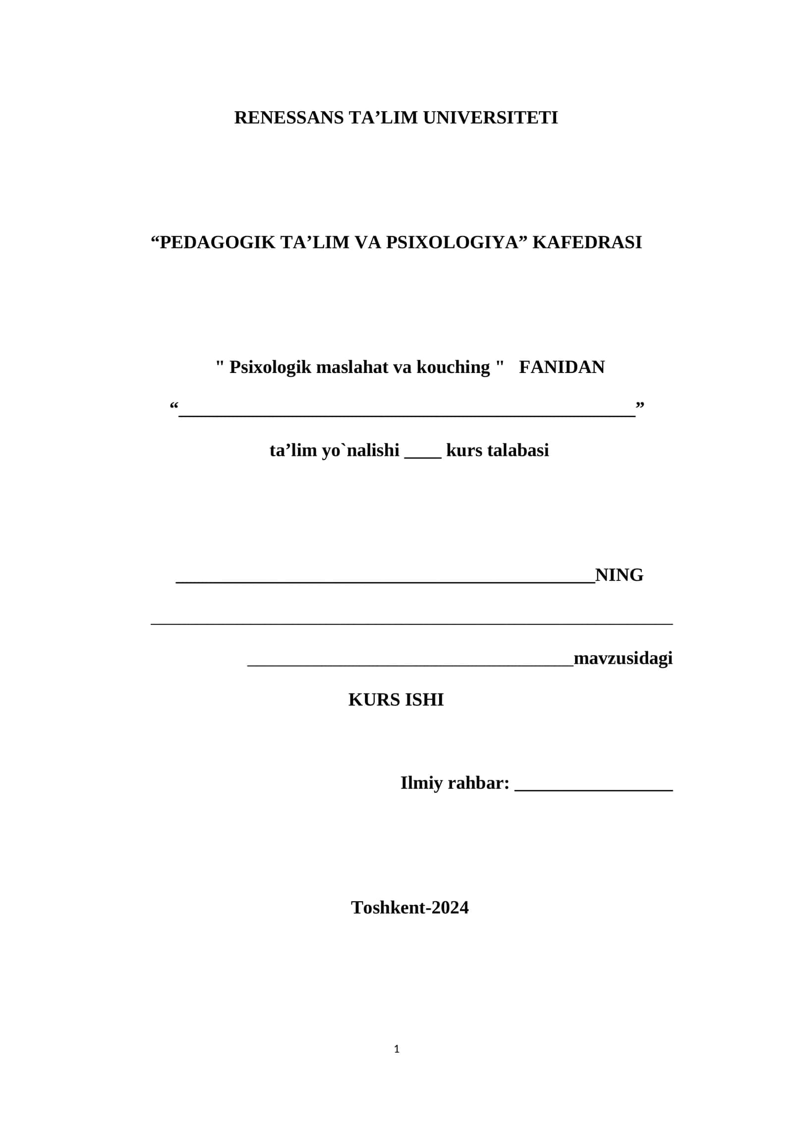 "Psixologik maslahat va kouching"