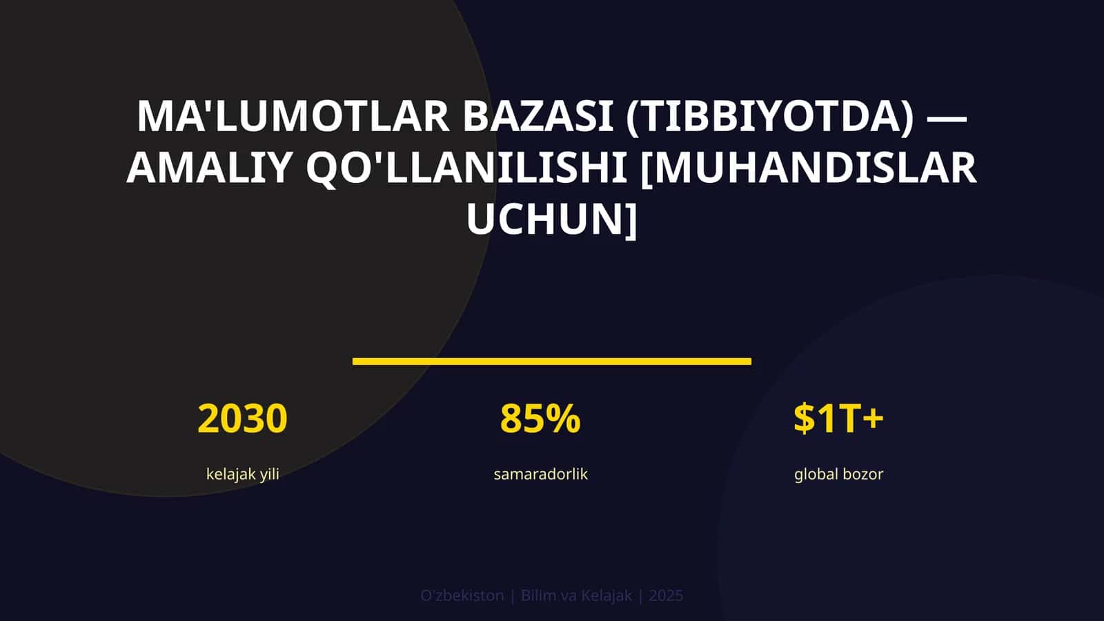 Ma'lumotlar Bazasi (Tibbiyotda) - Amaliy Qo'llanilishi [Muhandislar Uchun]