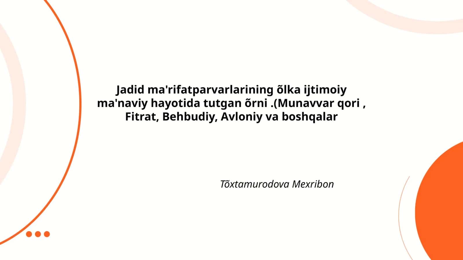 Munavvar Qoriyning õlka ijtimoiy-ma'naviy hayotdagi roli va faoliyati